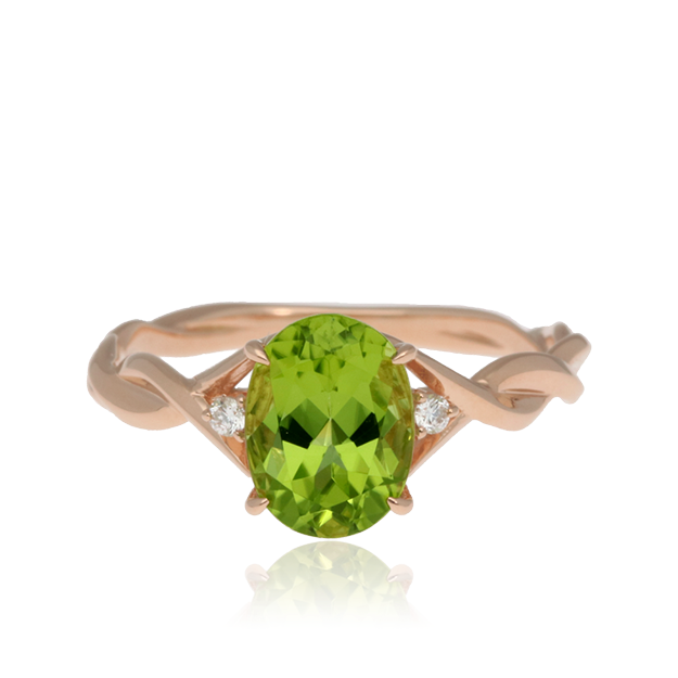 K18/Pt「ペリドット ブレンダ」リング