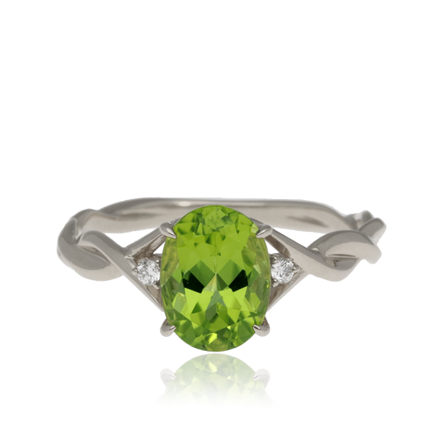 K18/Pt「ペリドット ブレンダ」リング