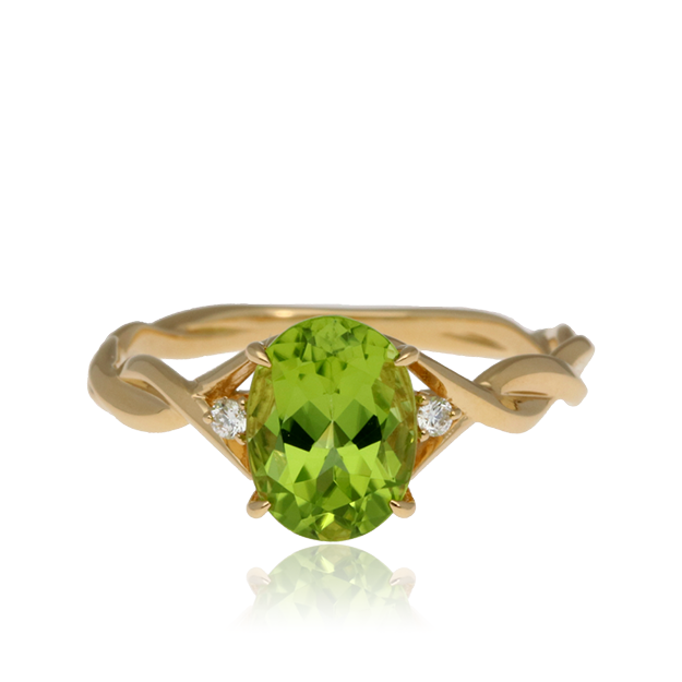 K18/Pt「ペリドット ブレンダ」リング