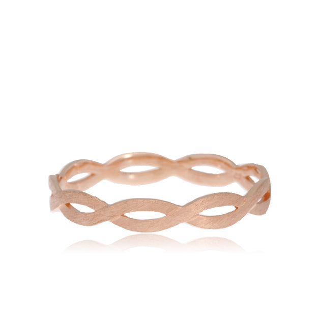 K18/Pt「テディー」リング - ピンクゴールド