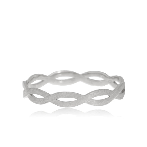 K18/Pt「テディー」リング - プラチナ