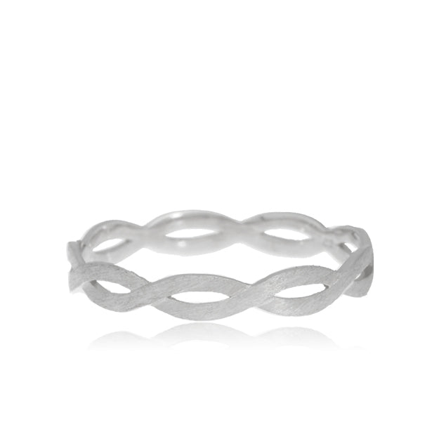 K18/Pt「テディー」リング - ホワイトゴールド