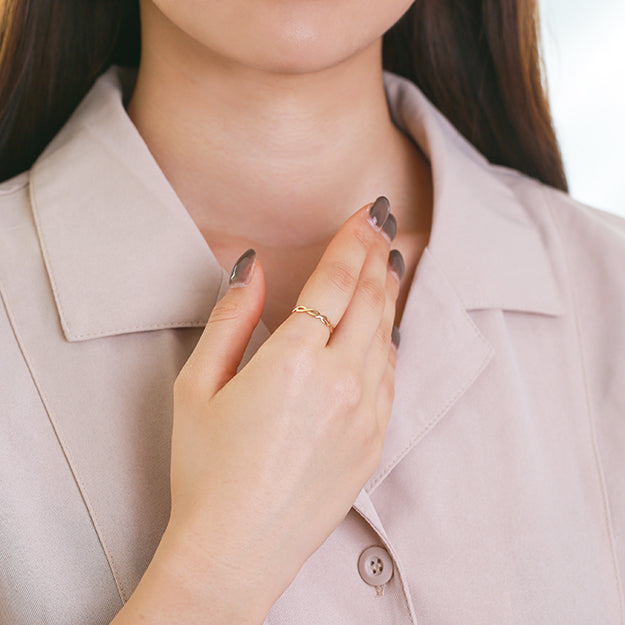 K18/Pt「テレンス」リング ー イエローゴールド