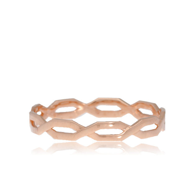 K18/Pt「テレンス」リング - ピンクゴールド