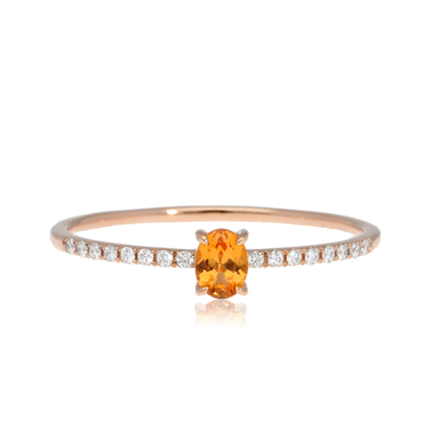 K18/Pt「マンダリンガーネット ティリー」リング