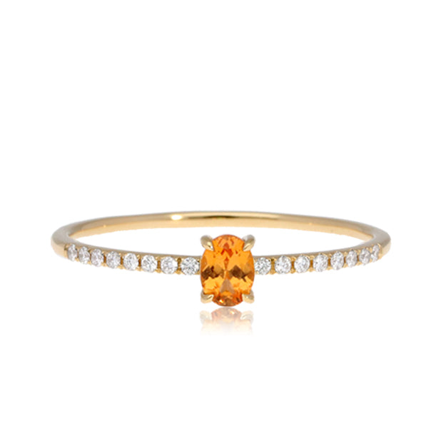 K18/Pt「マンダリンガーネット ティリー」リング