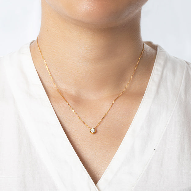 K18/Pt「0.3ctラウラ」ネックレス