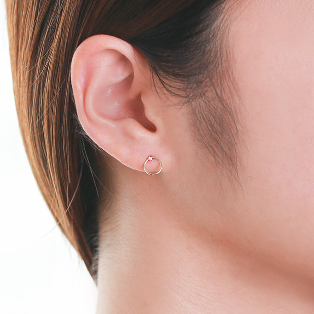 K18/Pt「アウーラ」ピアス