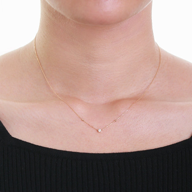 K18「0.06ct ベガ」ネックレス