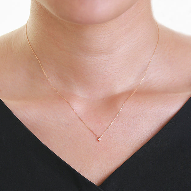 K18/Pt「0.017ctレディアン」ネックレス