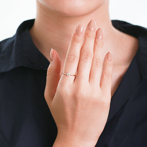 K18/Pt「カヌレ」リング