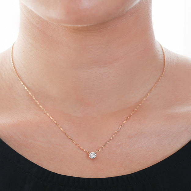 K18/Pt「0.5ctルピナス」ネックレス