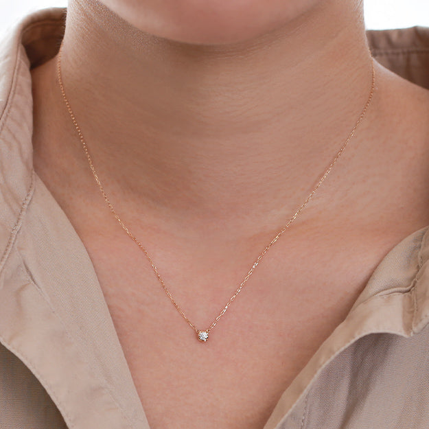 K18「0.07ctラウラ」ネックレス