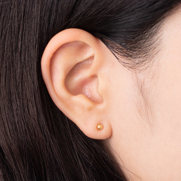 K18/Pt「ミルコ」ピアス(片耳用)