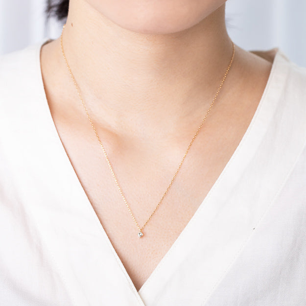 K18/Pt「0.08ctヴィスタ」ネックレス