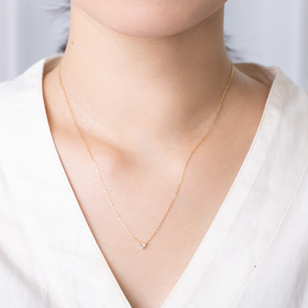 K18/Pt「0.08ctクオーレ」ネックレス