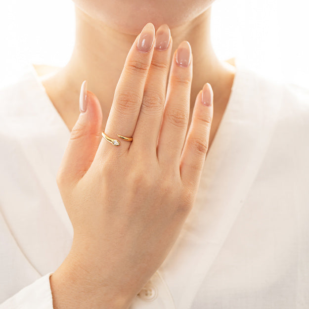 K18/Pt「ルーダ」リング