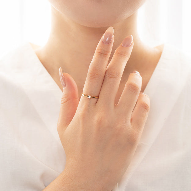 K18/Pt「クラルテ」リング