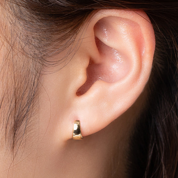 K18/PT「セシリーミニ フープ」ピアス