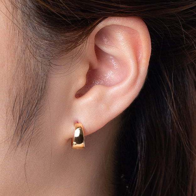 K18/PT「セシリー フープ」ピアス