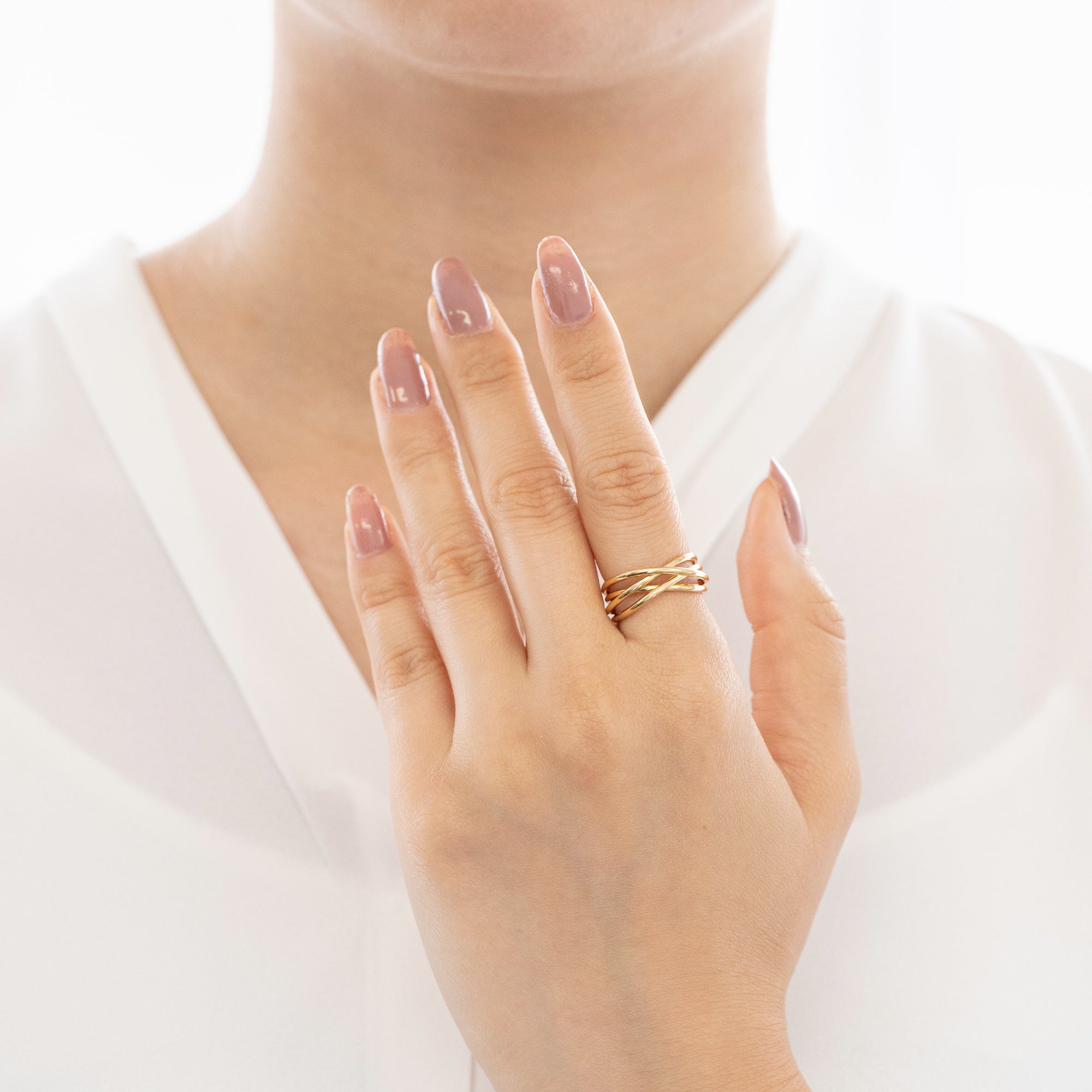 K18/Pt「ストラート」リング