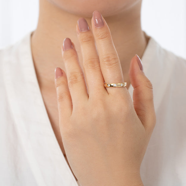 K18/Pt「エゼルワイド」リング