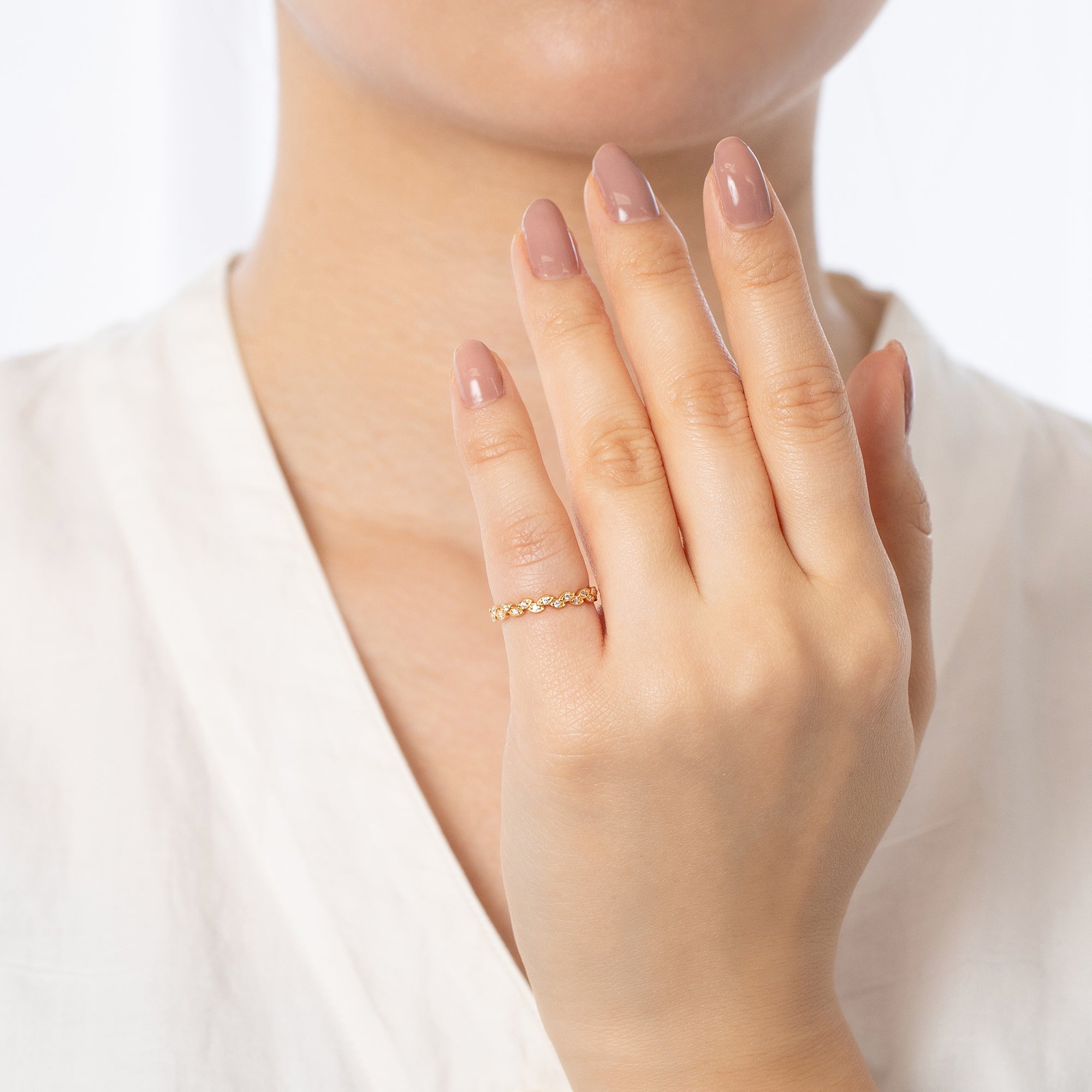 K18/Pt 「エテル フィーユ」リング