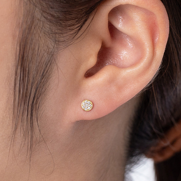 K18/Pt「コニー ミニ」ピアス