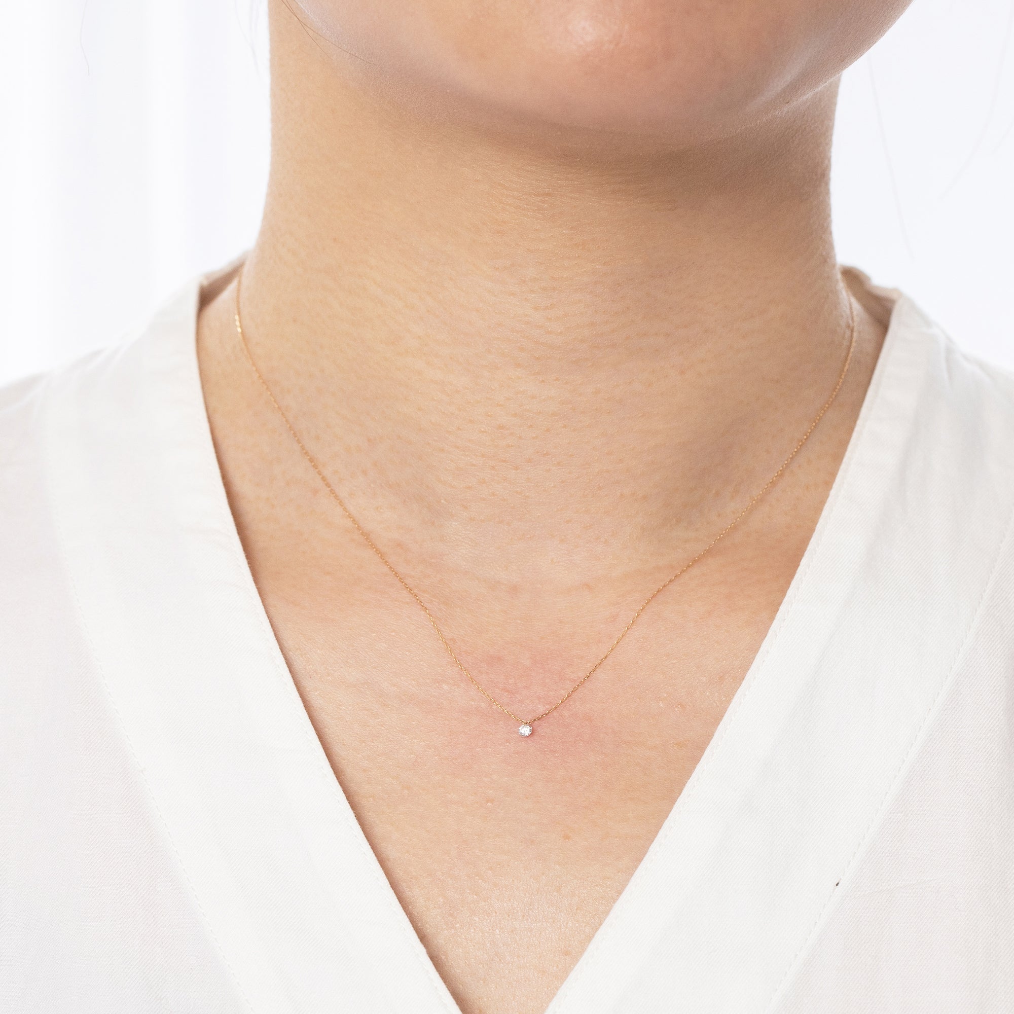 K18/Pt「0.05ctルフル」ネックレス