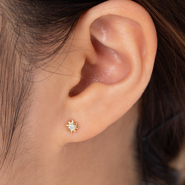 K18/Pt「スール」ピアス(片耳用)