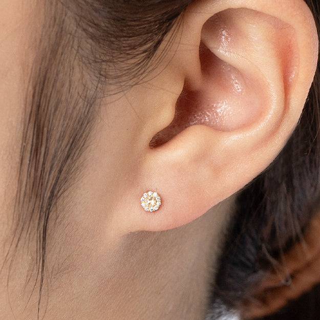 K18/Pt「カヌレ」ピアス