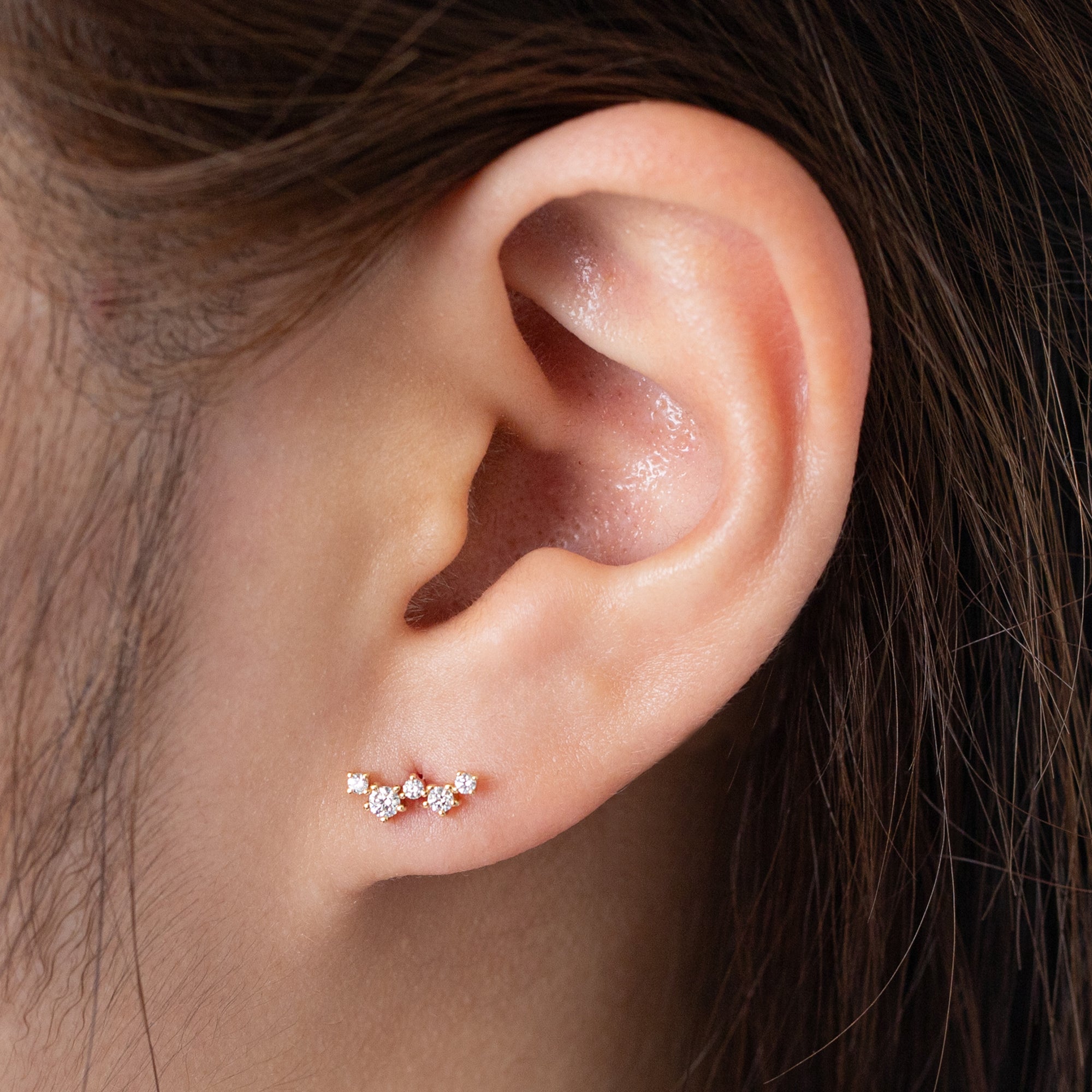 K18/Pt「リアルタ」ピアス