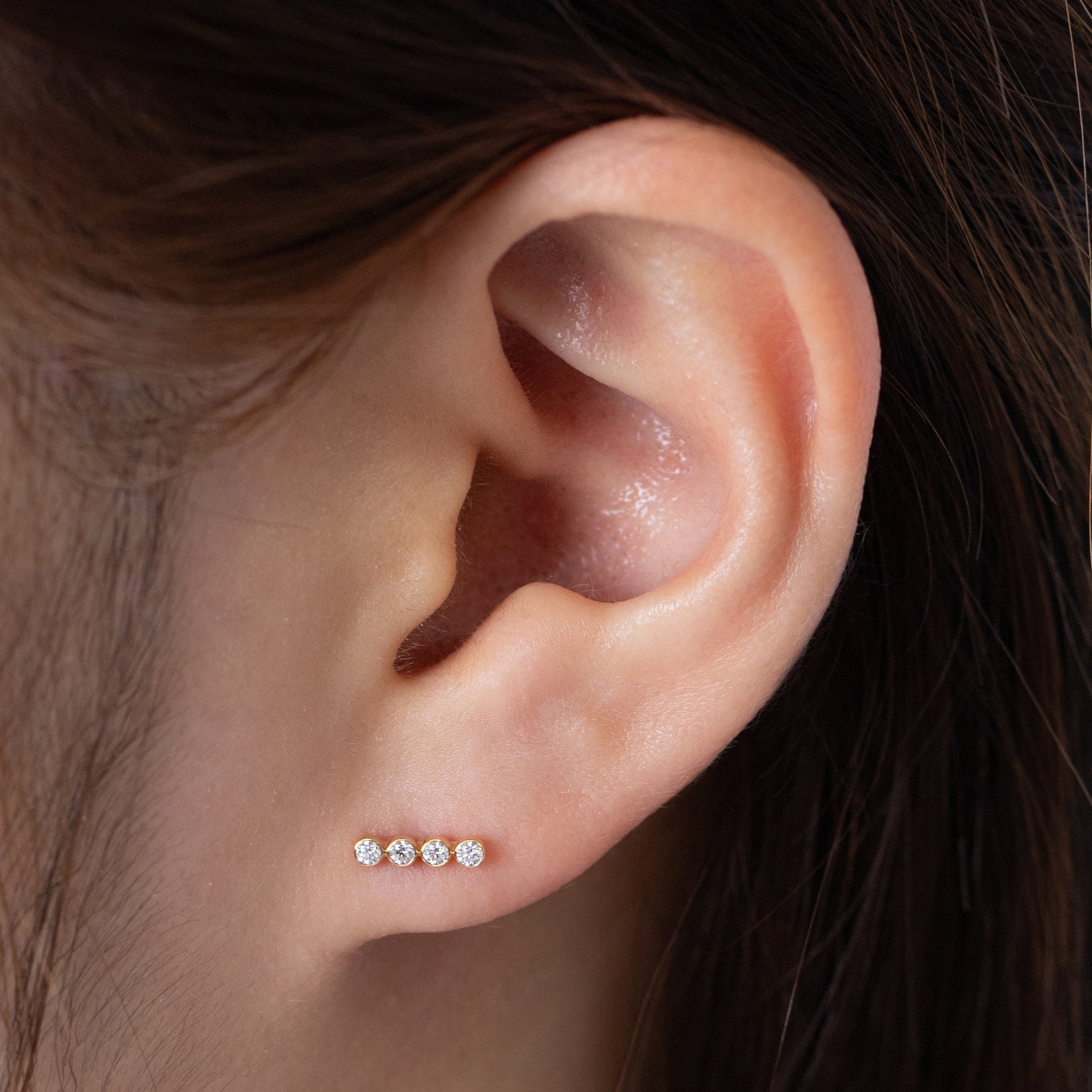 K18/Pt「リヴェア」ピアス