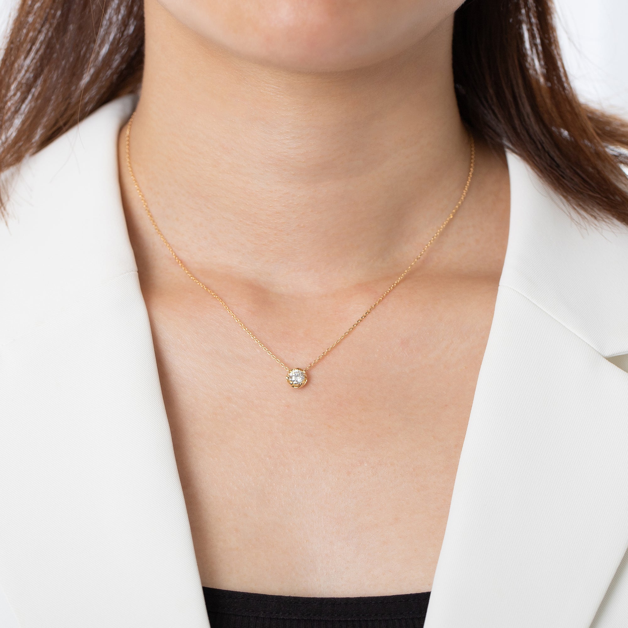 K18/Pt「0.5ctラウラ」ネックレス