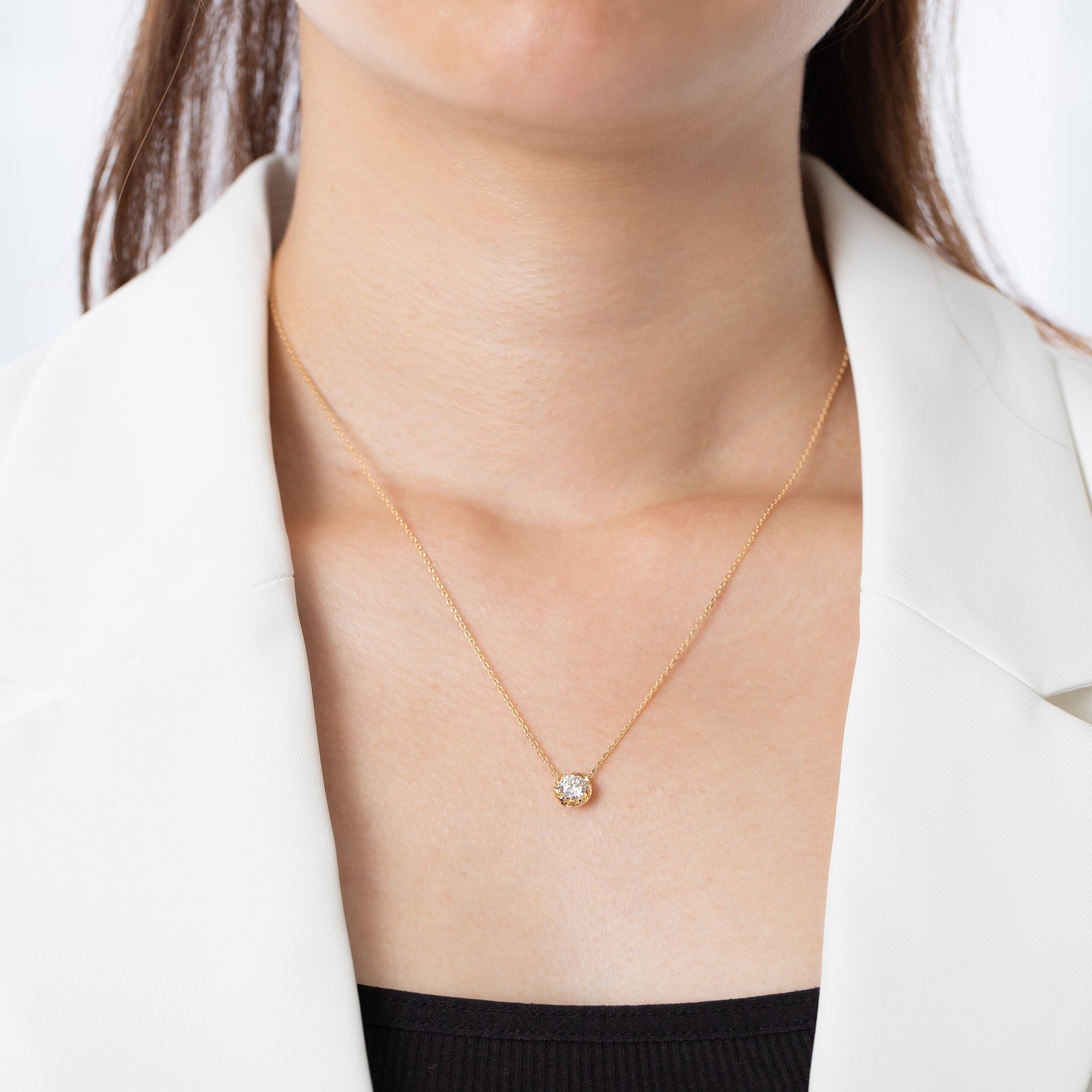 K18/Pt「0.7ctラウラ」ネックレス