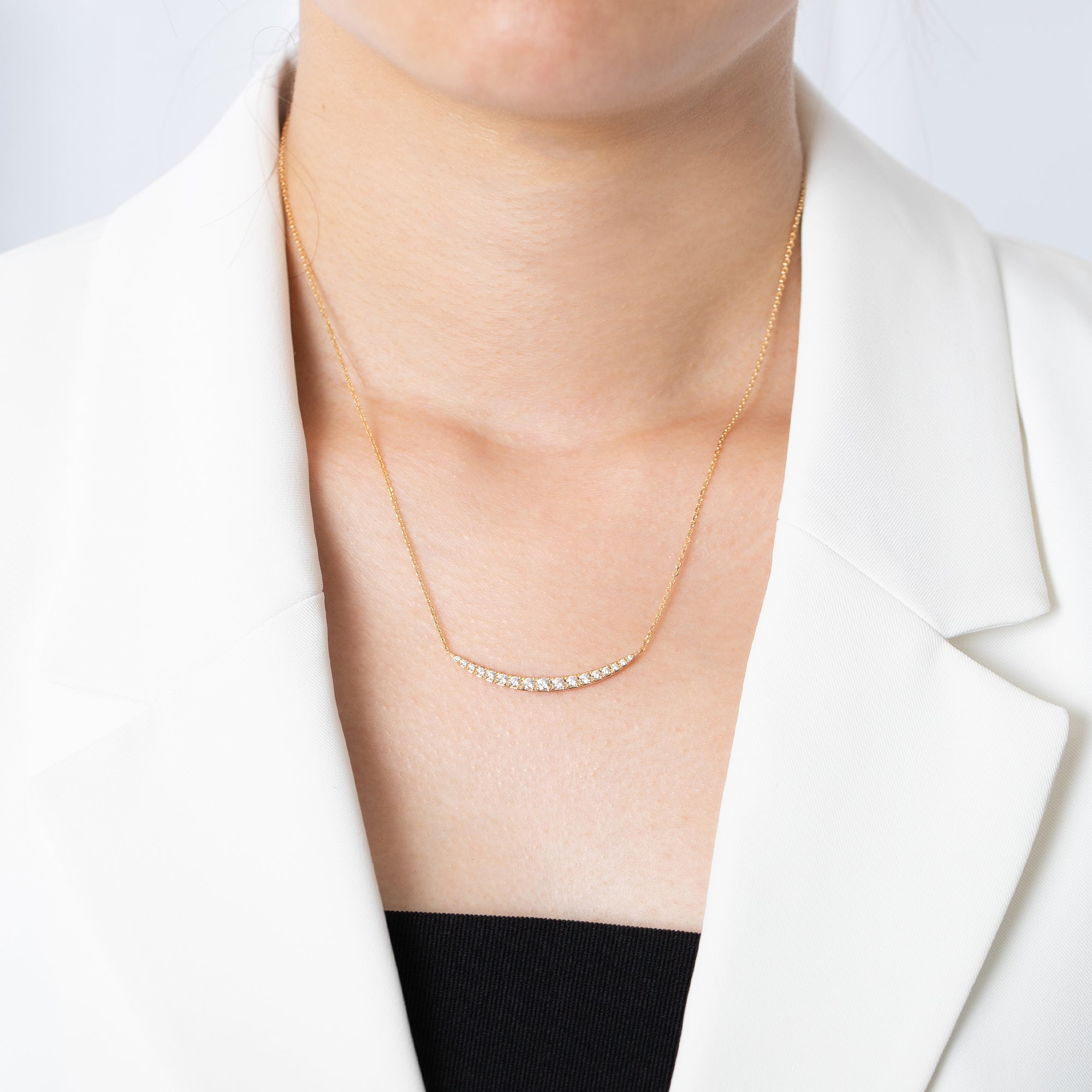 K18/Pt「ルナライン EXラージ」ネックレス