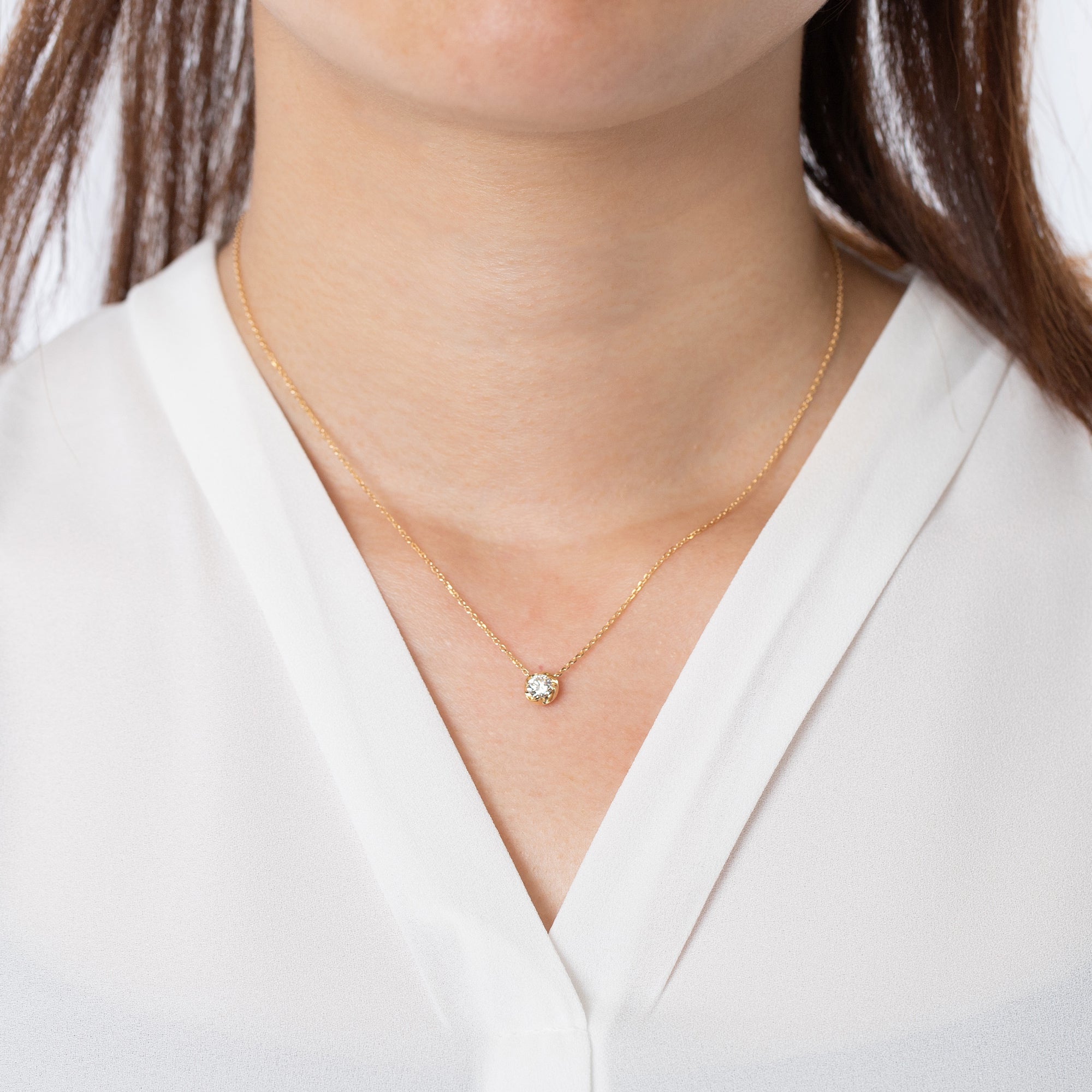 K18/Pt「0.4ctラウラ」ネックレス