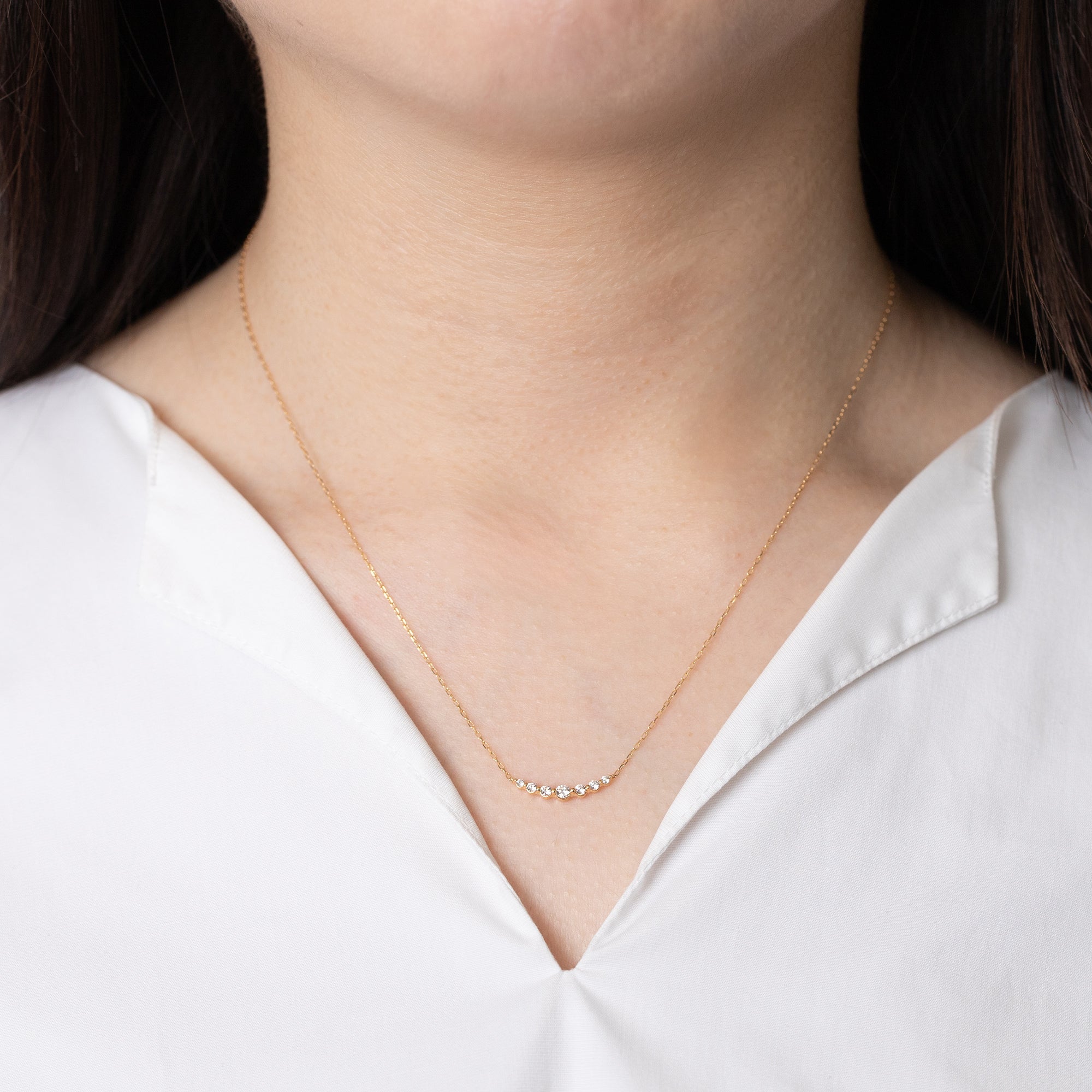 K18/Pt「ルミライン スモール」ネックレス