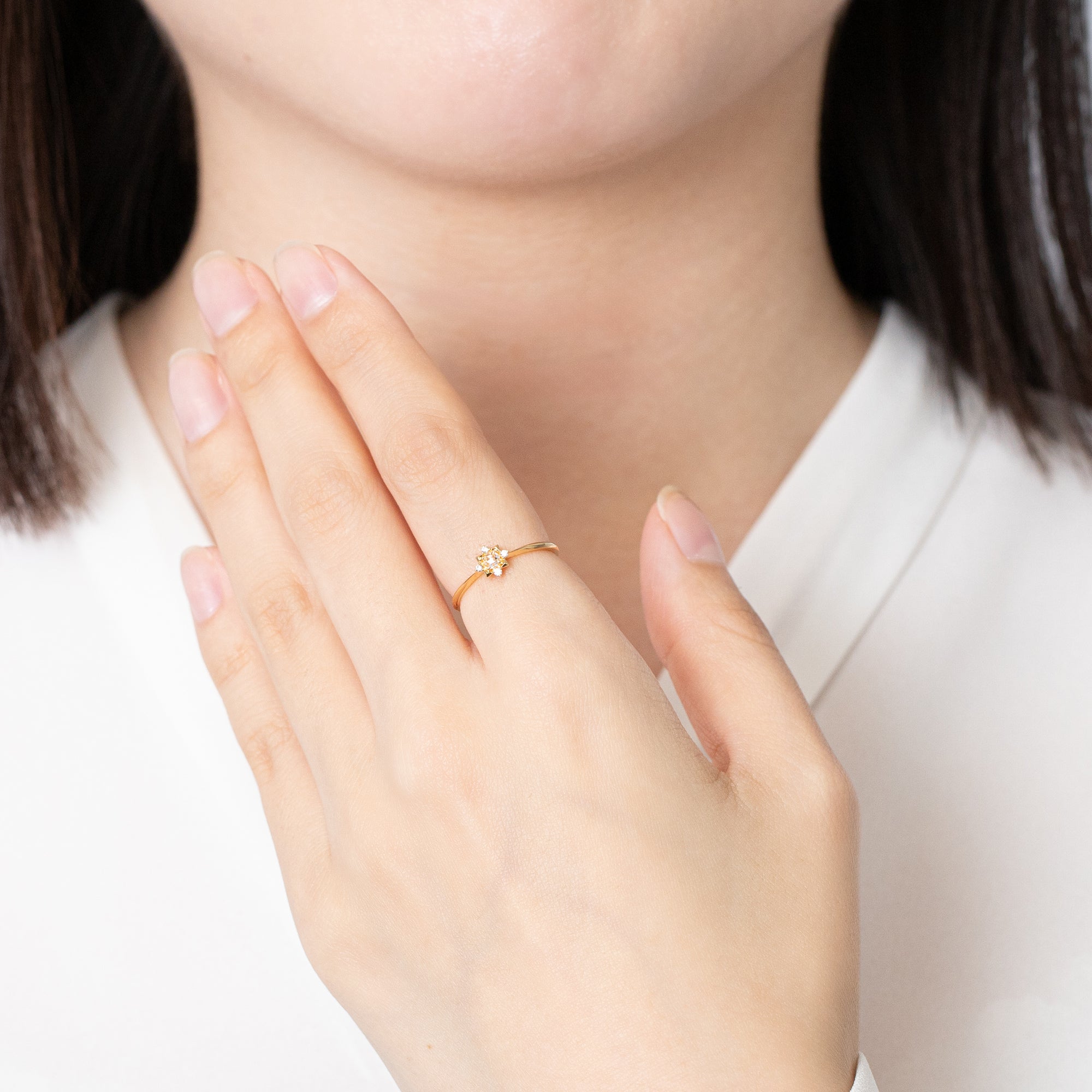 K18/Pt「ルミストラ」リング