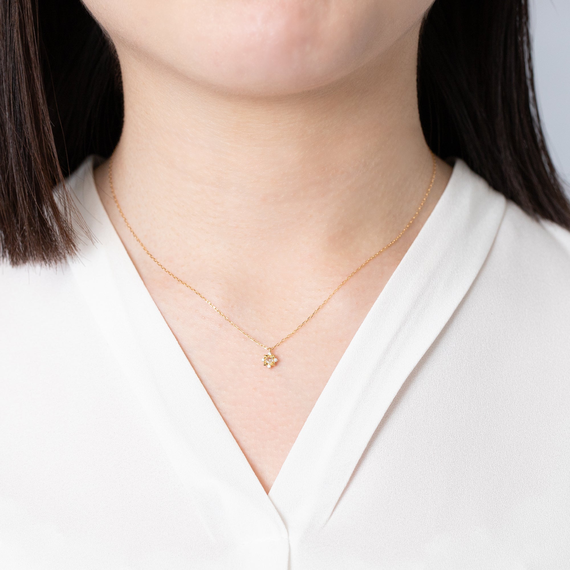 K18/Pt「ルミストラ」ネックレス