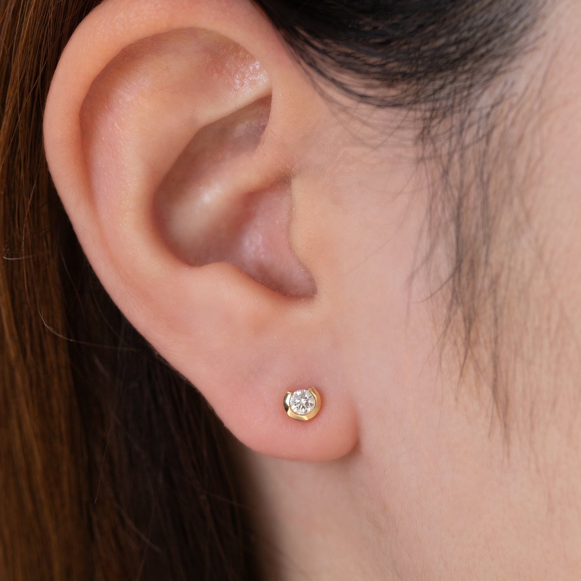 K18/Pt「0.2ctオルフェ」ピアス