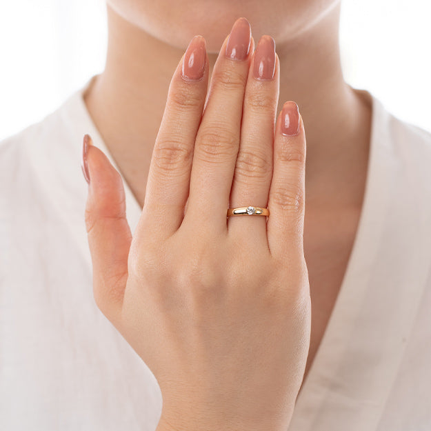 K18/Pt「0.1ctエリン」リング