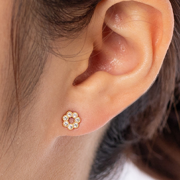 K18/Pt「リース」ピアス