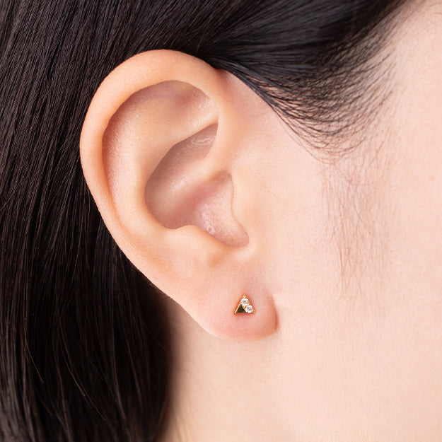 K18/Pt「イルマ」ピアス(片耳用)