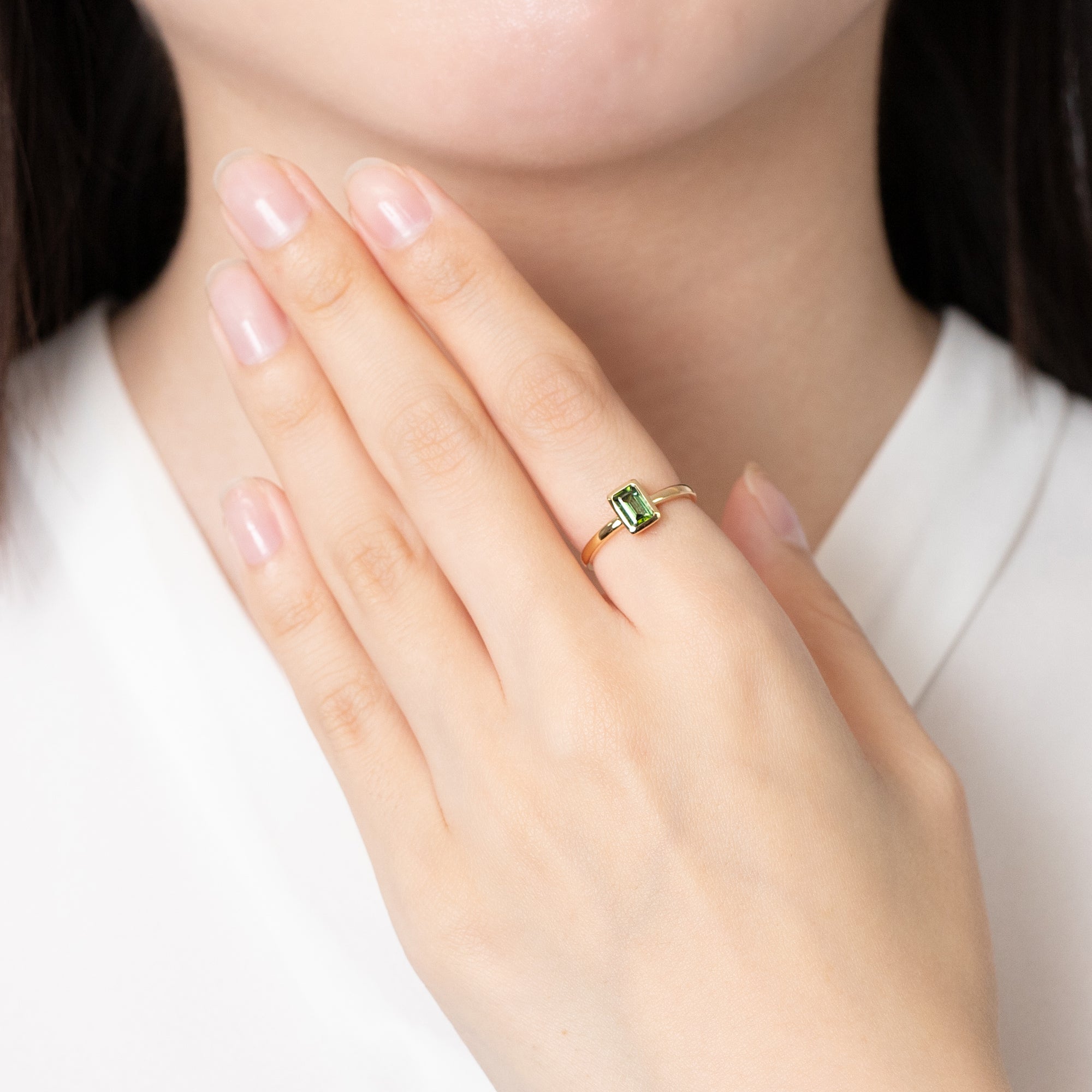 K18/Pt【10石限定】「グリーントルマリン セーラ」ペンダントトップorリング