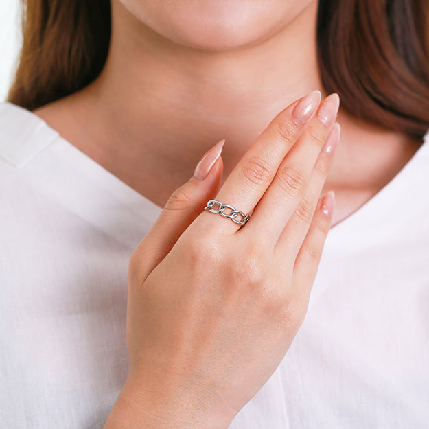 K18/Pt「ナトラ」チェーンリング