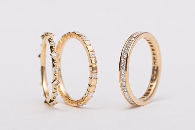 【新作紹介】プリンセスカットダイヤモンドが輝く新作リング3アイテムのご紹介