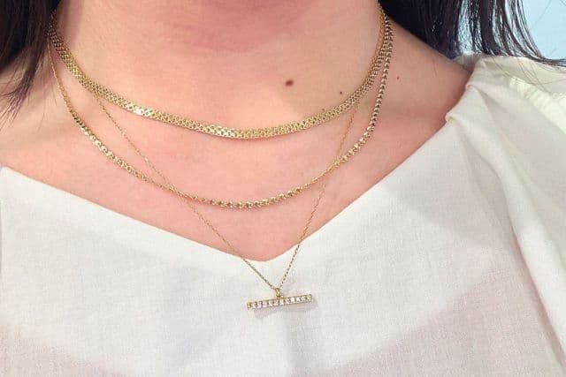 K18/Pt「0.4ctトリー」ネックレス｜【オレフィーチェ】Orefice