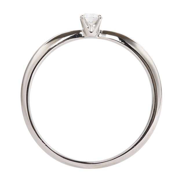 K18/Pt「中石0.1ct マリー」エンゲージリング