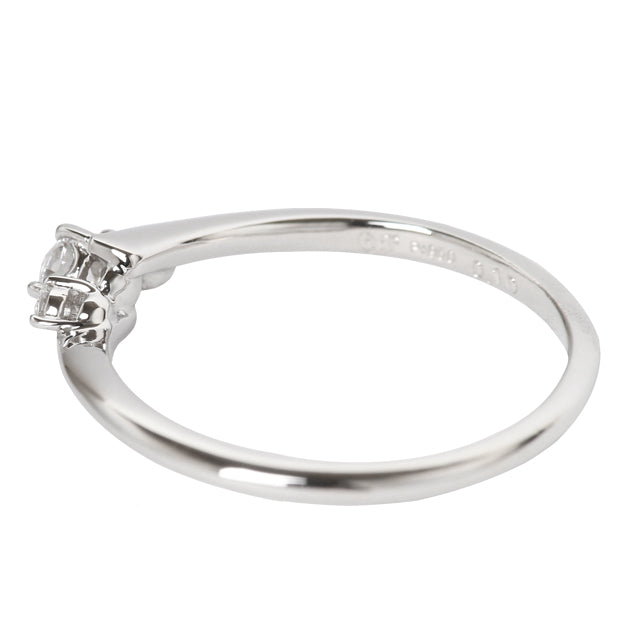 K18/Pt「中石0.1ct メリダ」エンゲージリング